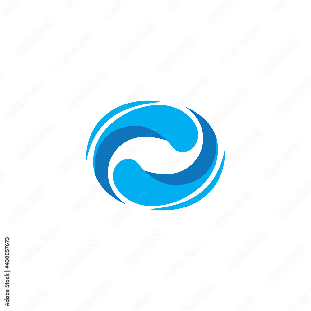 Water wave icon vector free