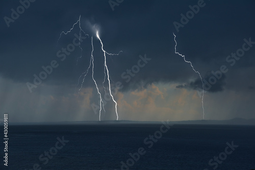 稲妻と熱い雷雲