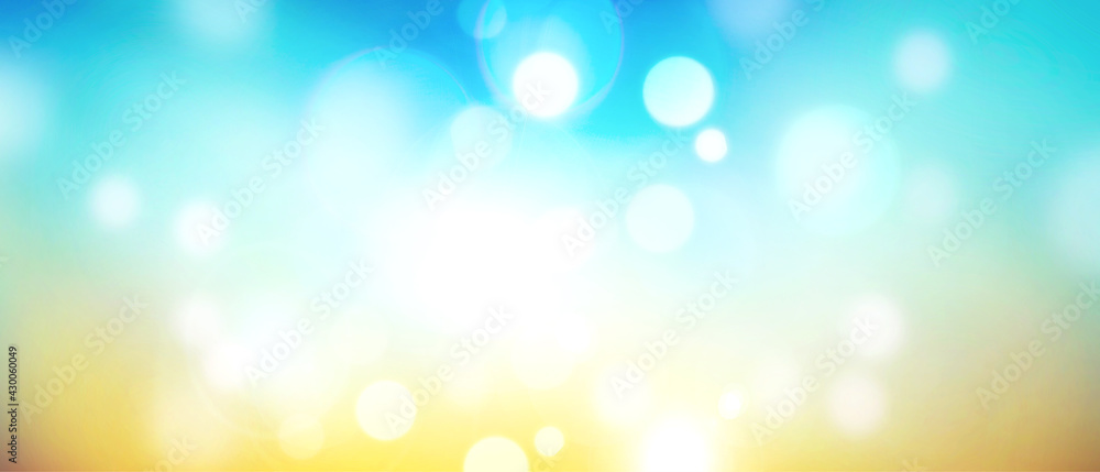 Amazing spring abstract bokeh background with sunlight.