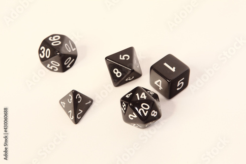 black RPG game dice