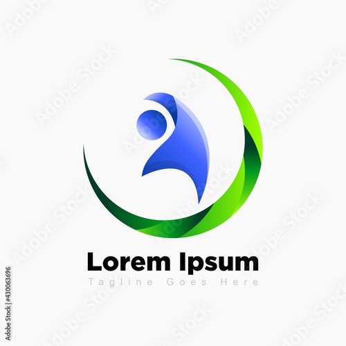 youth human logo partnership icon