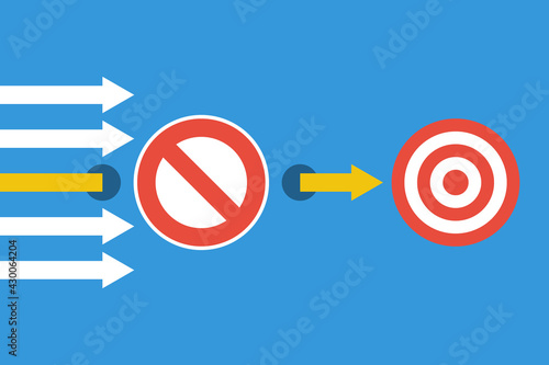 new business strategy or find different way vector concept