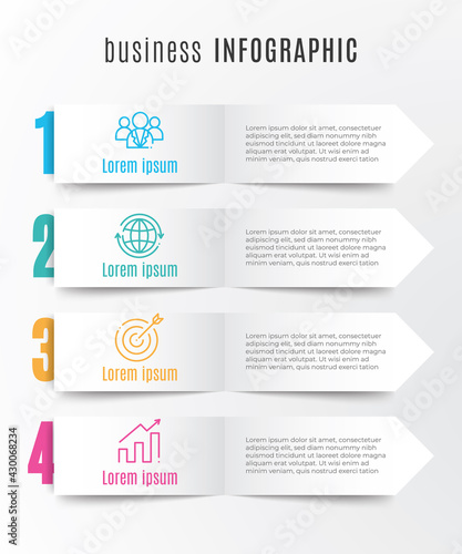 Gradient timeline infographic template, 6 steps.