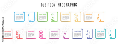 Elements set numbers infographic template