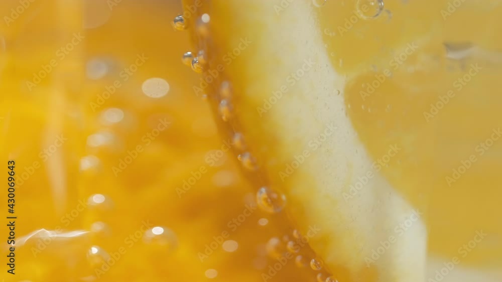 Refreshing soft drink Lemon and orange sparkling water Refreshing soft drink Lemon and orange sparkling water