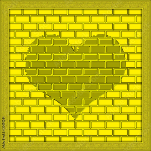 golden frame with golden heart 