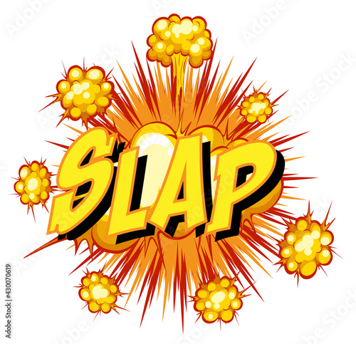Comic speech bubble with slap text