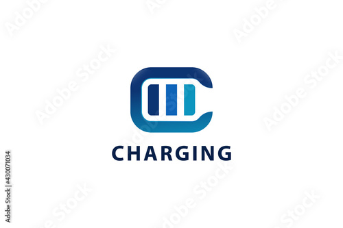 Letter C charging  business logo design