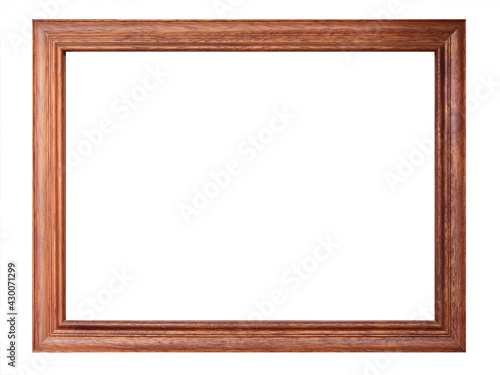 wood picture frame Isolated on white background