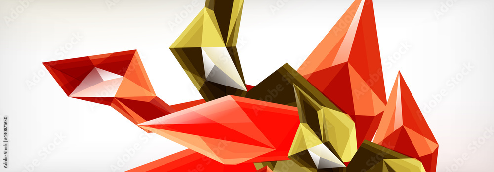 Vector 3d triangles and pyramids abstract background for business or technology presentations, internet posters or web brochure covers Vector 3d triangles and pyramids abstract background for business or technology presentations, internet posters or web brochure covers