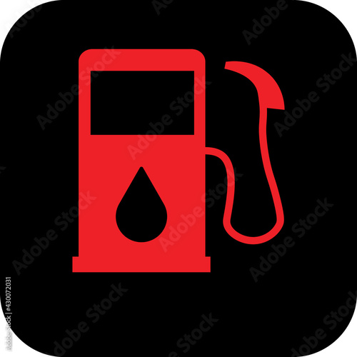Low Fuel Level car warning light symbol
