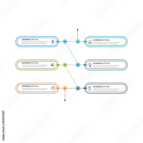 Infographic design organization chart template. Vector business template for presentation. Creative concept for infographic.