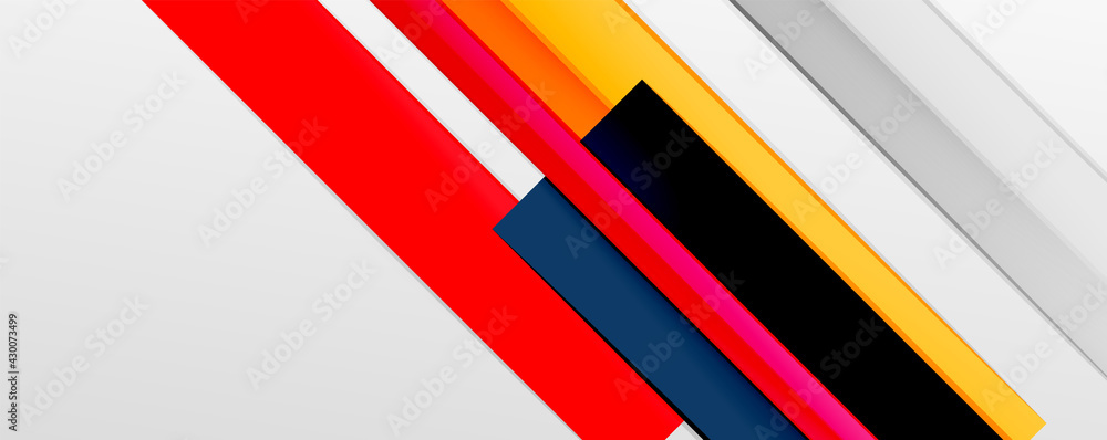 Multicolored lines background. Design template for business or technology presentations, internet posters or web brochure covers