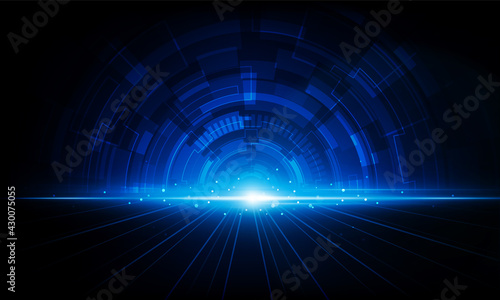 Abstract businessman Key Door open Light technology background Hitech communication concept innovation background vector design.