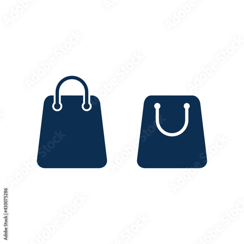 paper bag icon shooping symbol logo template