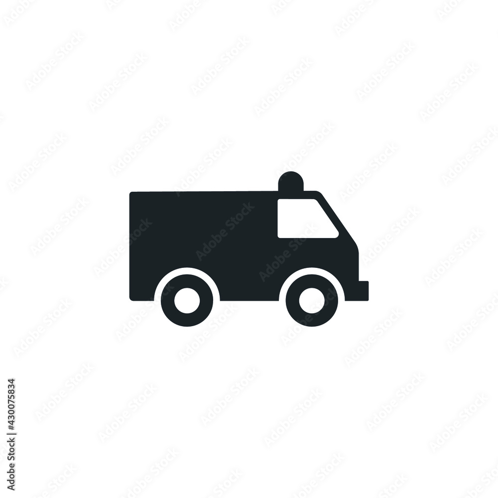 ambulance icon simple design element