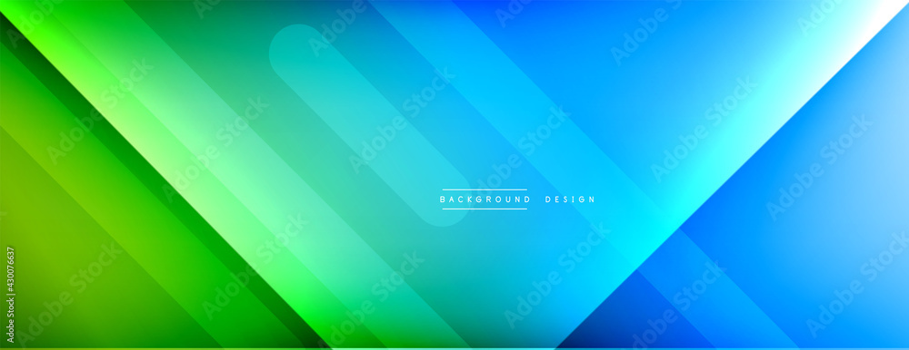 Fototapeta premium Dynamic lines abstract background. 3D shadow effects and fluid gradients. Modern overlapping forms