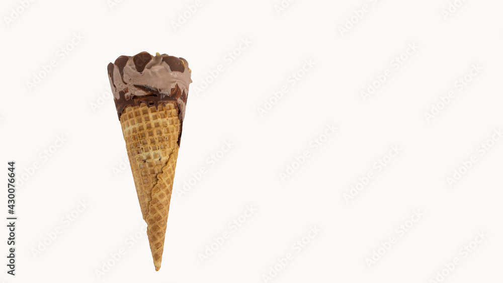 Chocolate ice cream isolated on white background Chocolate ice cream isolated on white background