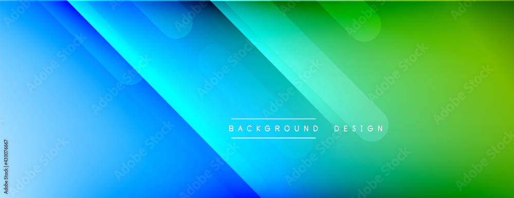 Fototapeta premium Dynamic lines abstract background. 3D shadow effects and fluid gradients. Modern overlapping forms