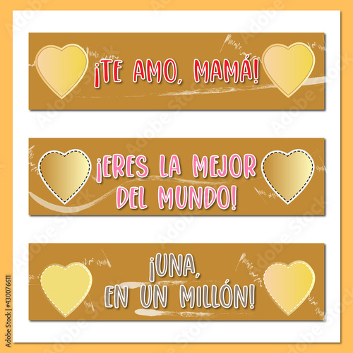 Conjunto de banners  del día de la madre.