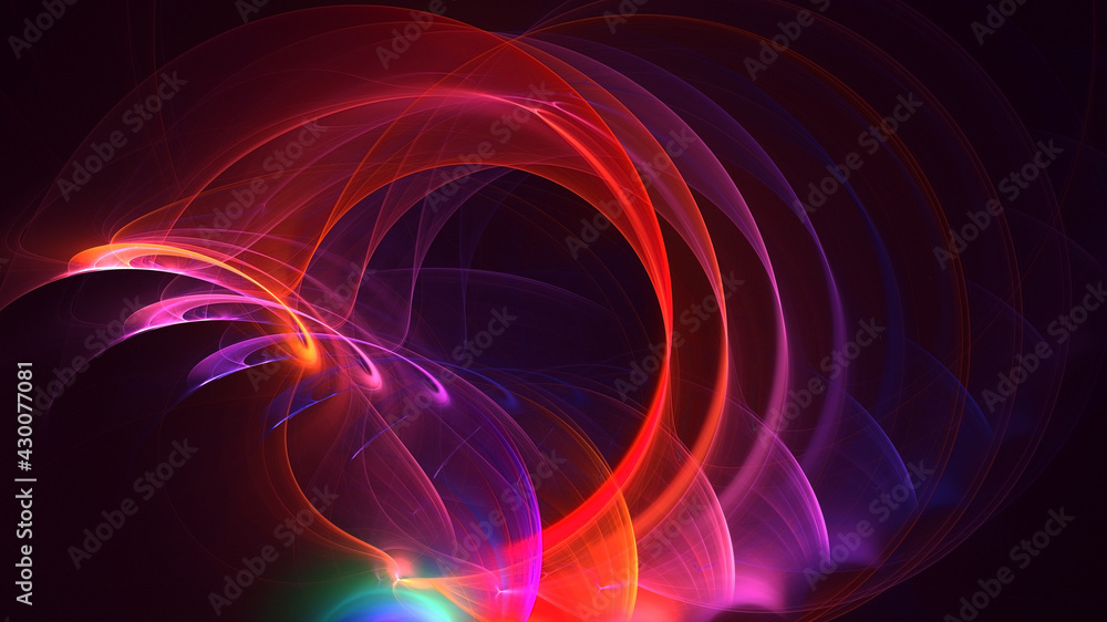3D rendering abstract multicolor fractal light background 3D rendering abstract multicolor fractal light background