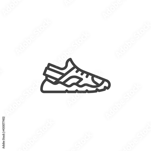 Huarache sandals line icon