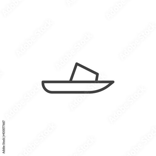 Slide sandals line icon