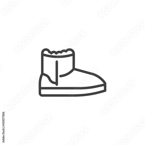 Ugg boots line icon photo