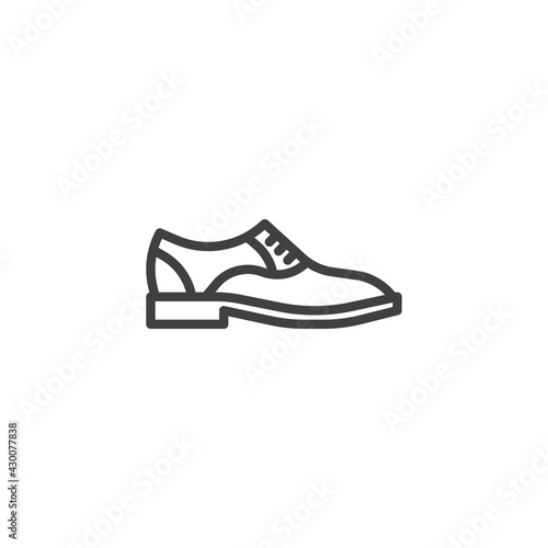 Men shoes line icon