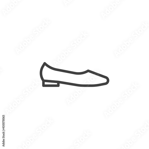 Wallpaper Mural Ballet slippers line icon Torontodigital.ca