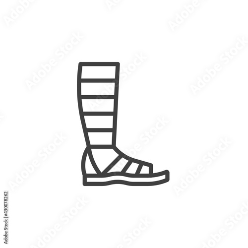 Gladiators footwear line icon