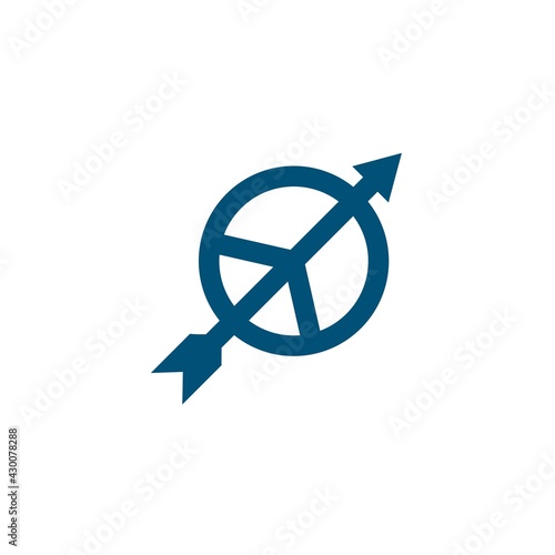 arrow peace icon vector illustration design template