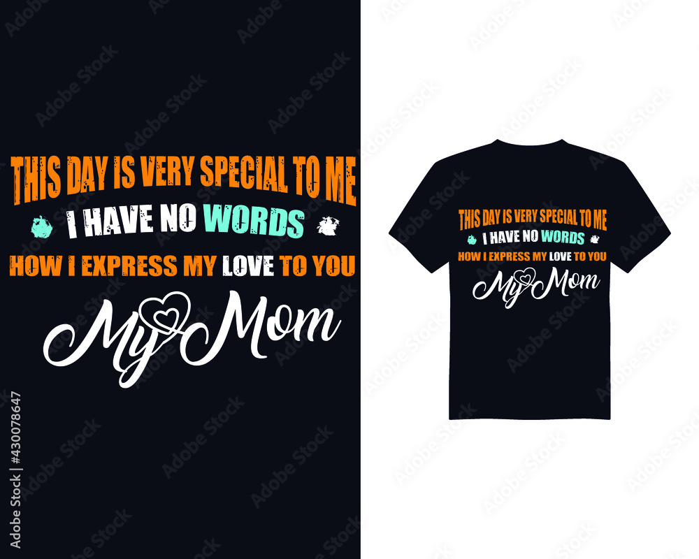 Fototapeta premium Mother's day vector t shirt design 