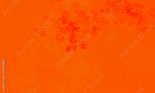 Orange background with spring flowers.