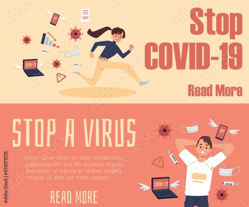 People overloading with stress information about pandemic coronavirus covid-19