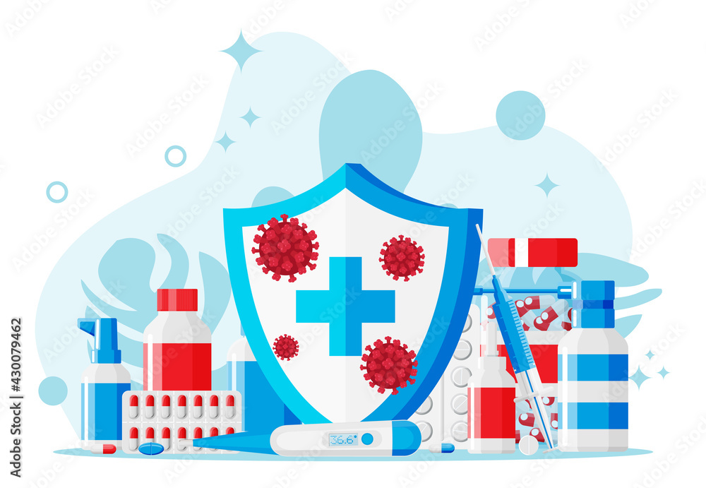 Vaccination and immunity concept. Vaccination and immunity concept.