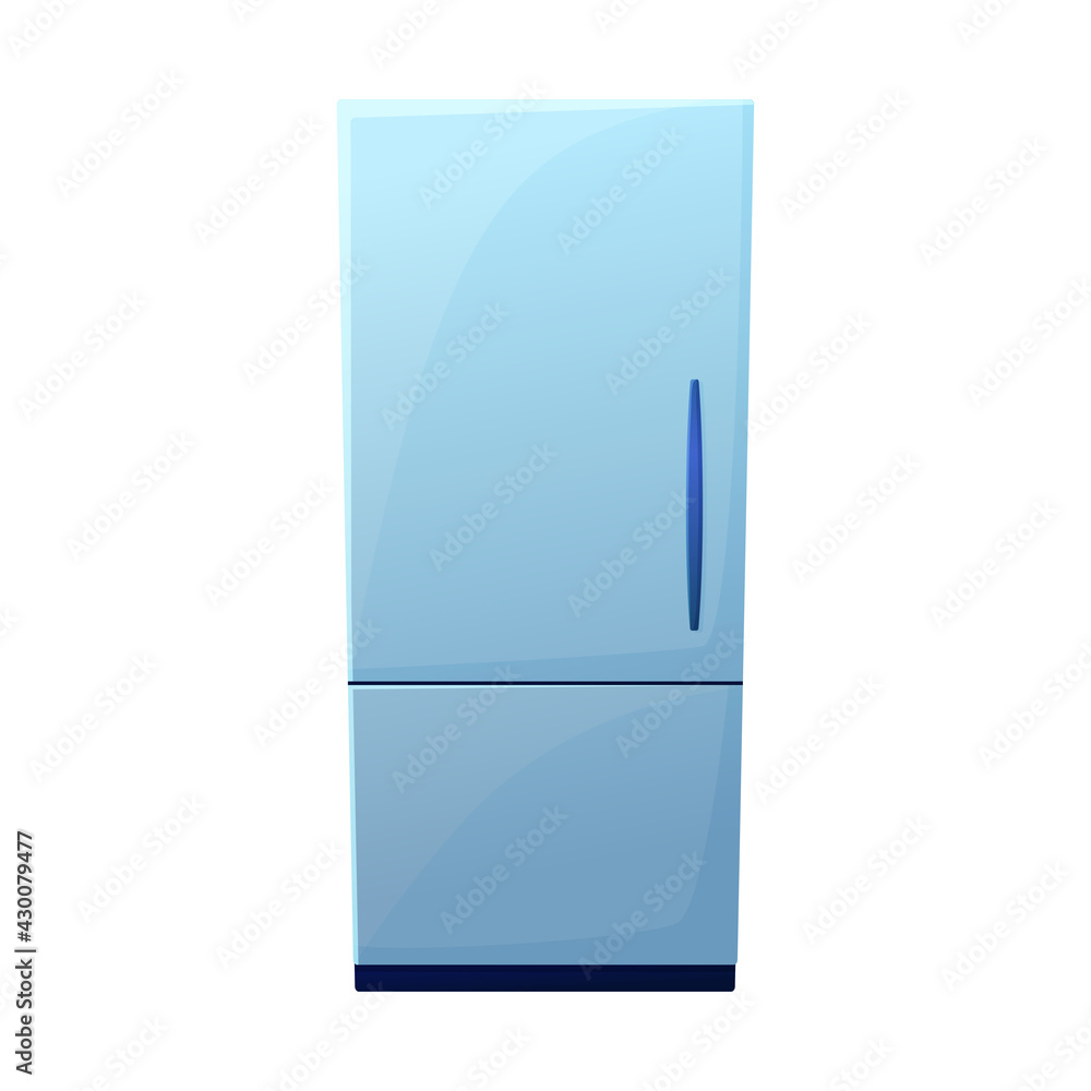 Vector refrigerator in cartoon style. Illustration isolated on white background
Vector refrigerator in cartoon style. Illustration isolated on white background