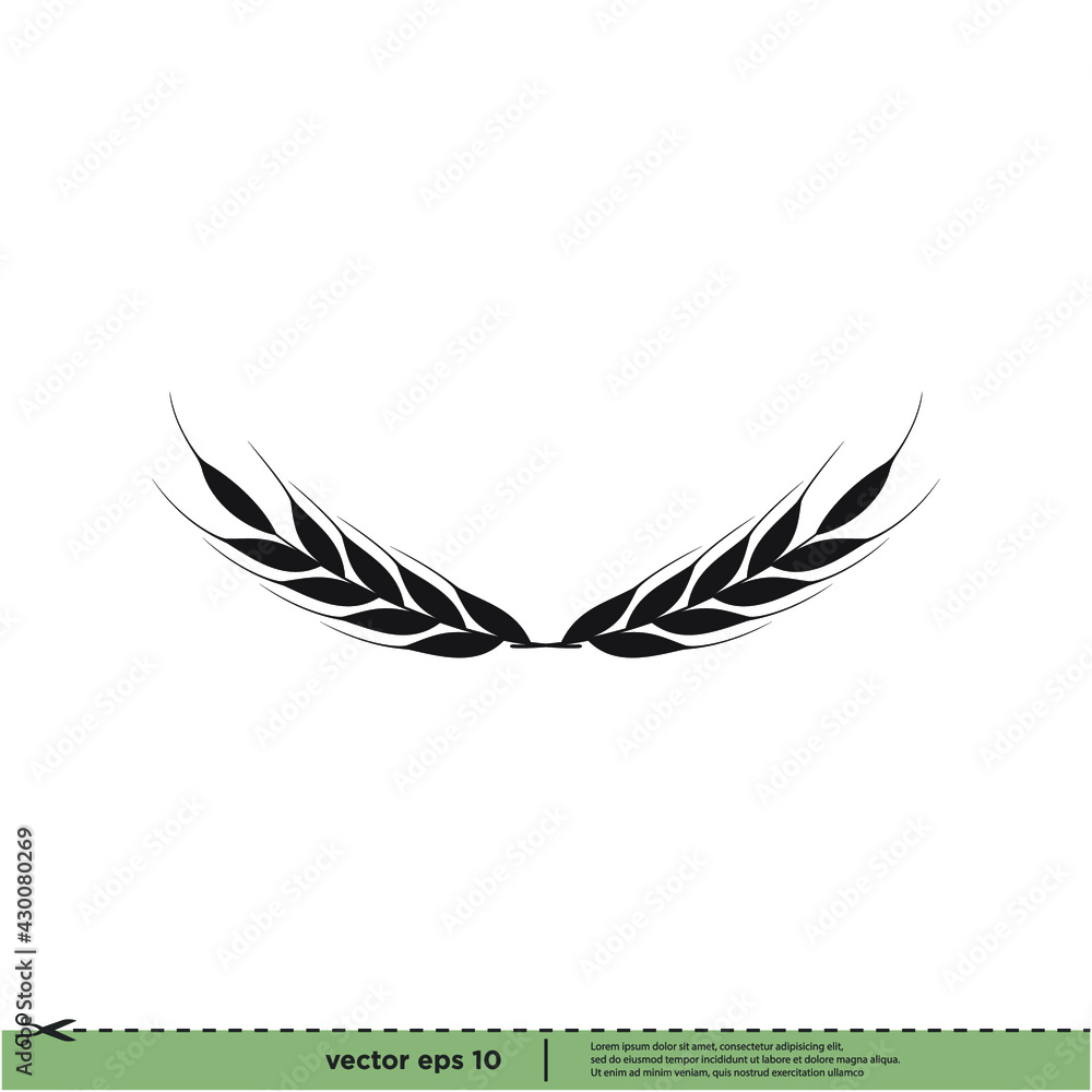 wheat simple design element wheat simple design element