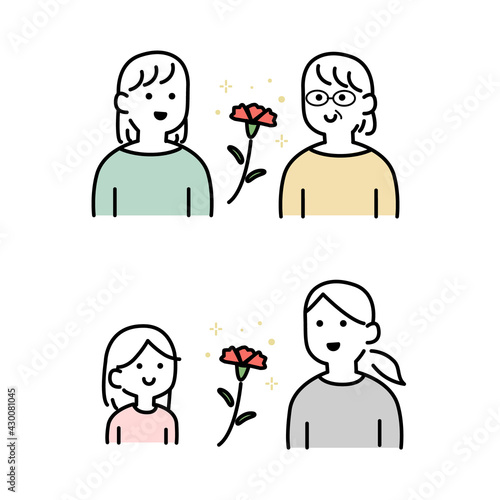 母の日イラスト素材