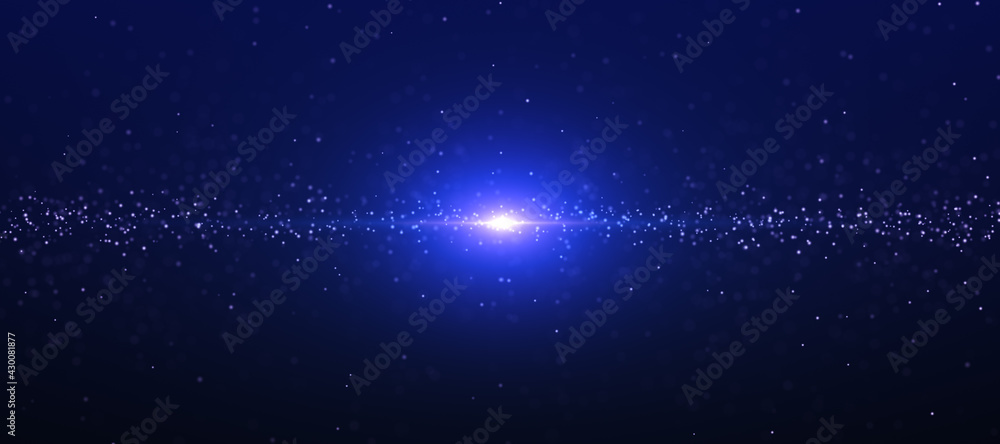 Abstract blue light with particular background