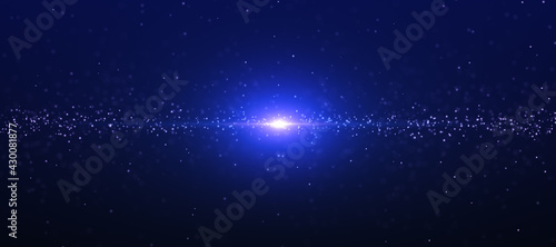 Abstract blue light with particular background
