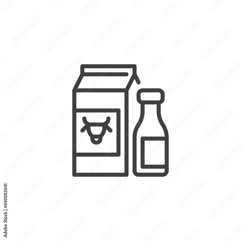 Dairy products line icon Dairy products line icon