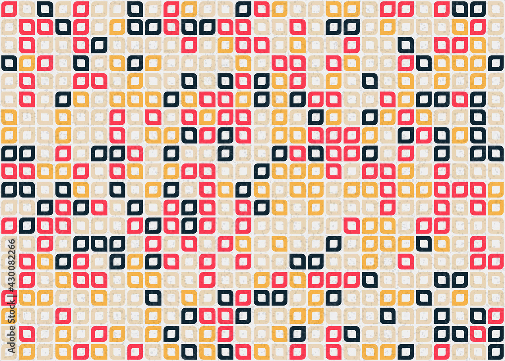 Fototapeta premium Abstract Geometric Pattern generative computational art illustration