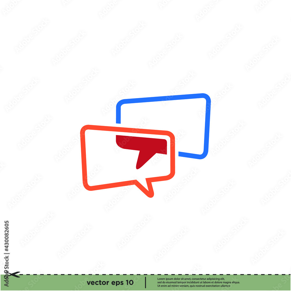 bubble speech icon message symbol logo template bubble speech icon message symbol logo template