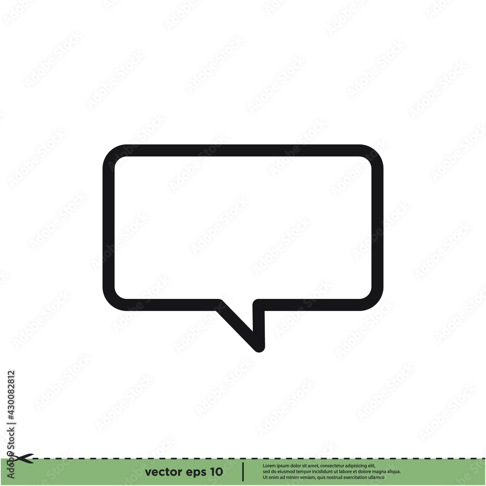 bubble speech icon message symbol logo template bubble speech icon message symbol logo template