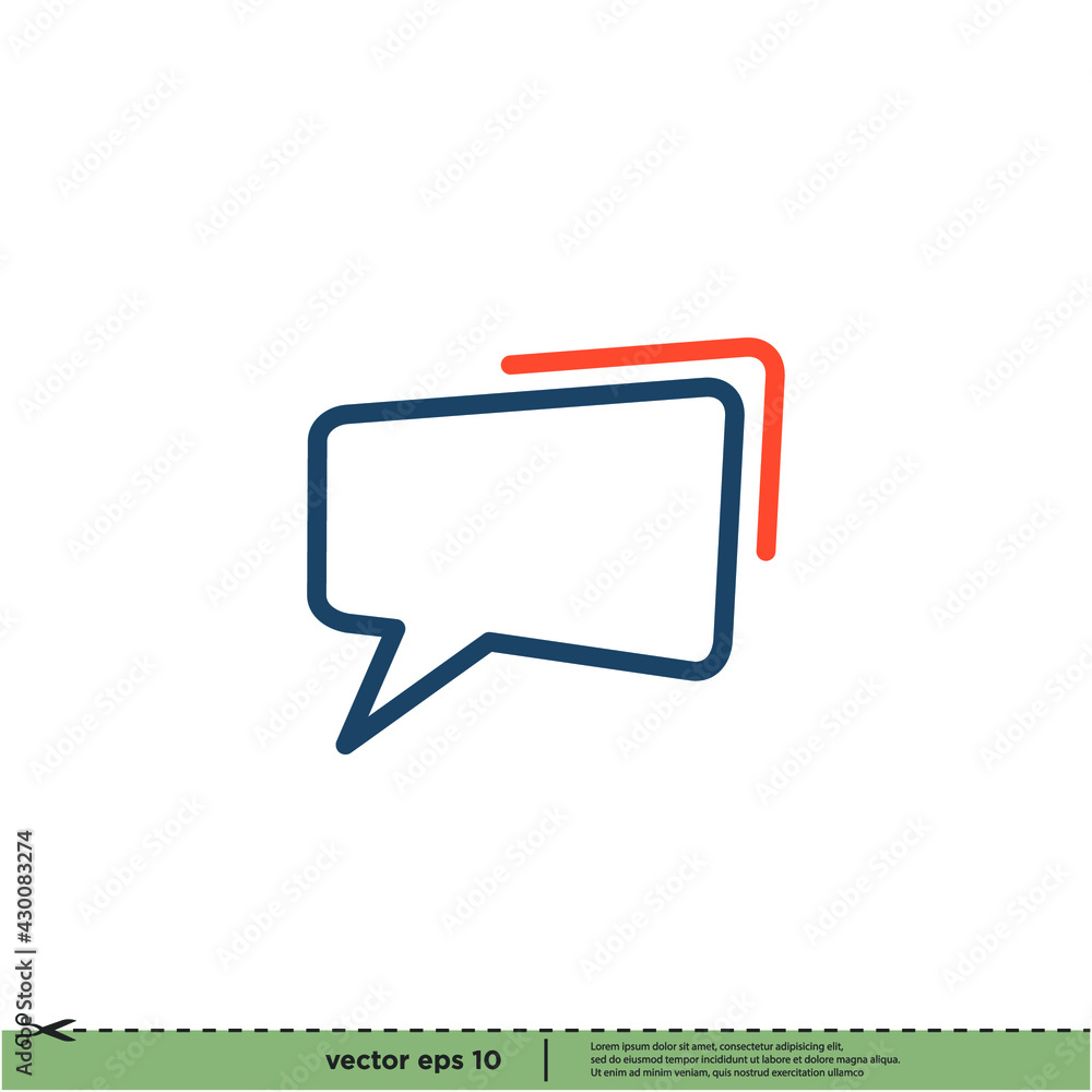bubble speech icon message symbol logo template bubble speech icon message symbol logo template