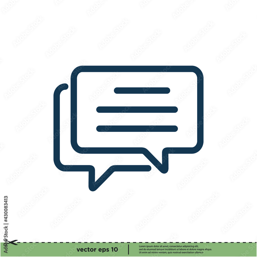 bubble speech icon message symbol logo template