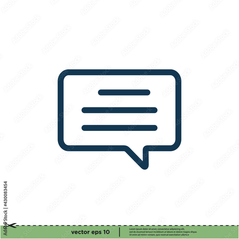 bubble speech icon message symbol logo template bubble speech icon message symbol logo template