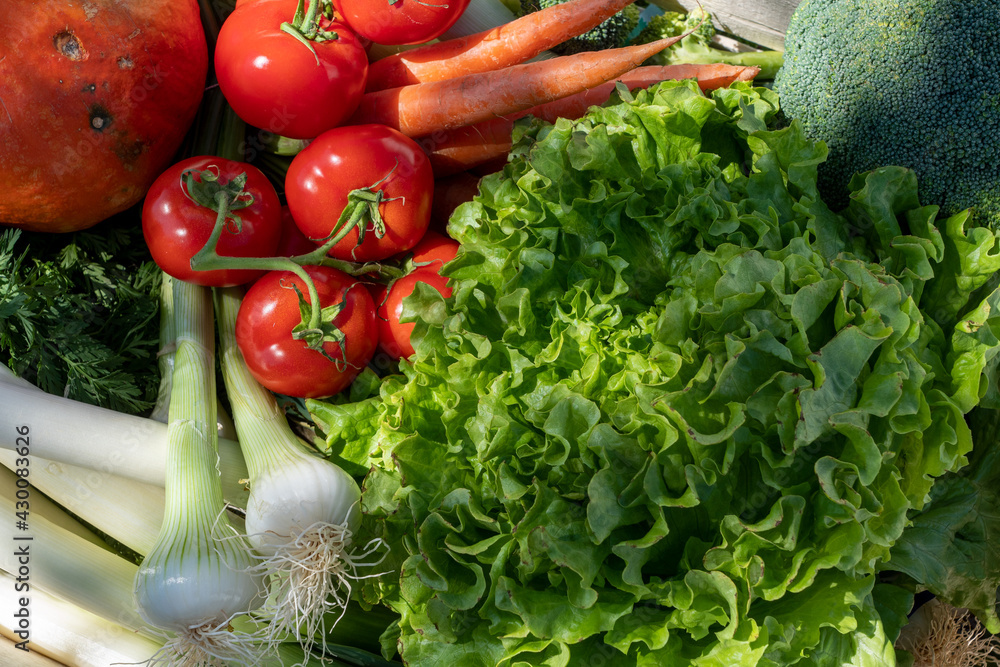 close up of seasonal vegetables