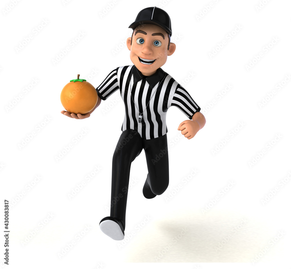 Fun 3D Illustration of an american Referee Fun 3D Illustration of an american Referee